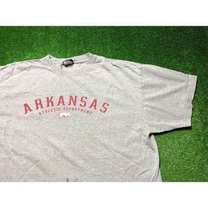 Vintage Arkansas Razorbacks NCAA Mens Gray Tee Size 2XL